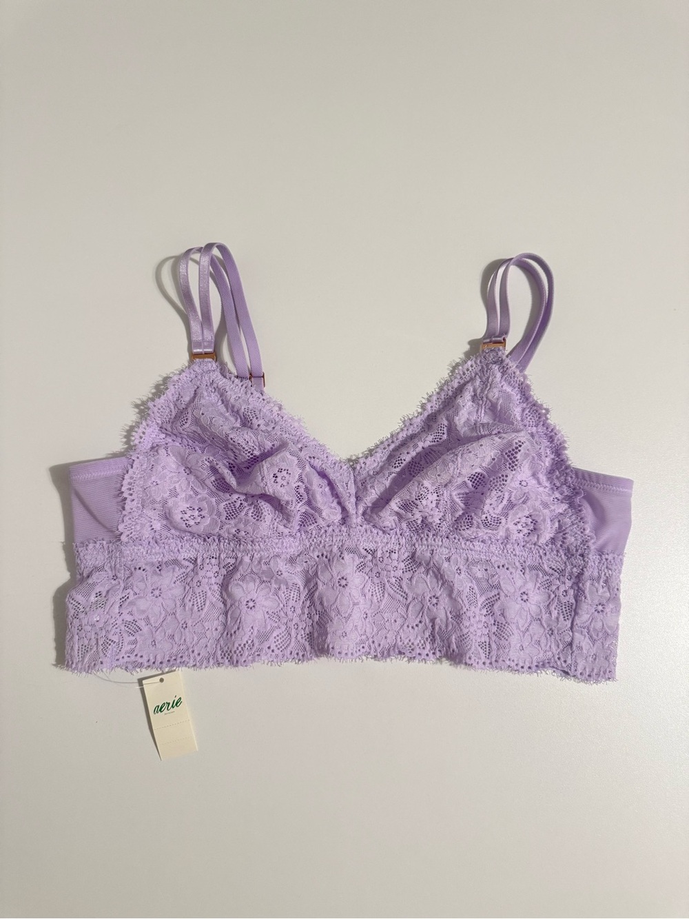 aerie Lavender Lace Bralette in Light Purple Sz XL